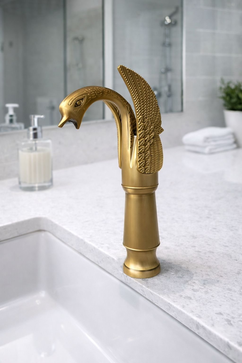 Altın Kuğu Lavabo Bataryası